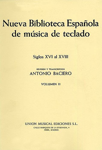 Varios Nueva Biblioteca Espanola De Musica De Teclado Vol.2