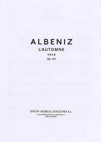 Albeniz L'automne Vals Op.170 Piano