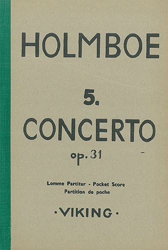 Holmboe Concrto No5 Op31 Vla/Orch Mini Score