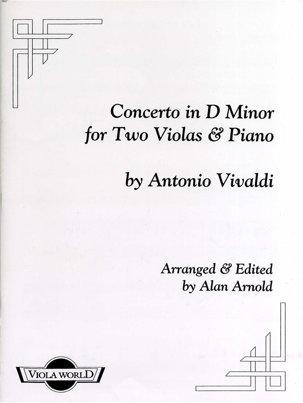 Antonio Vivaldi: Concerto In D Minor For Two Violas And Piano