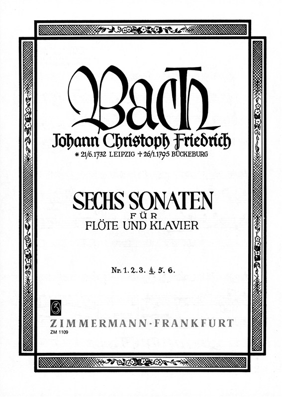 Bach, Jcf: Sonata No 4