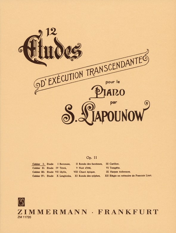 Sergei Liapunov: 12 Etudes Op.11 Nos.1-3