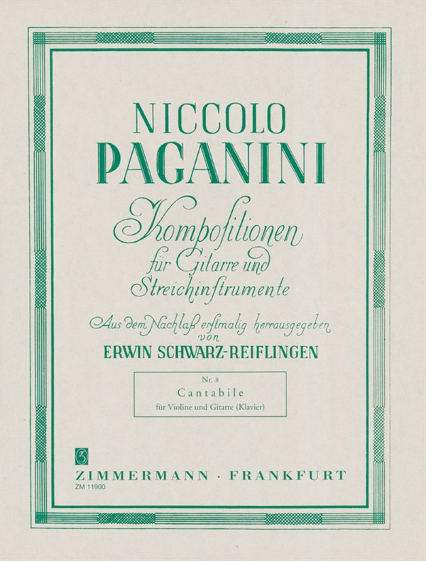 Niccolo Paganini: Cantabile No.8 (Violin/Guitar)