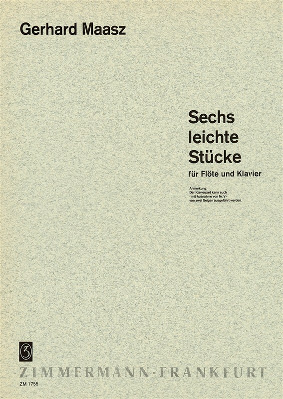 Gerhard Maasz: Sechs Leichte Stucke