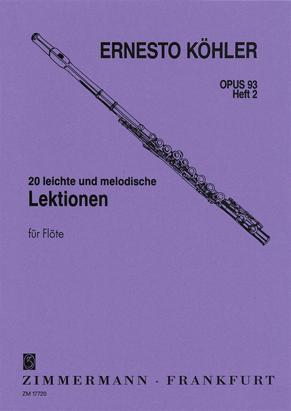 Ernesto Khler: 20 Easy Melodic Progressive Exercises For The Flute Op.93 (Book