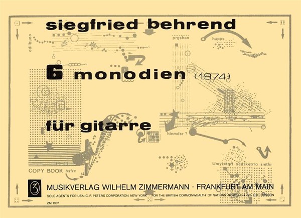 Siegfried Behrend: 6 Monodien