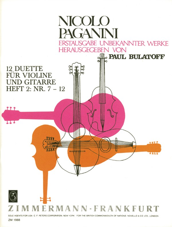 Nicolo Paganini: 12 Duette Fur Violine Und Gitarre, Heft 2: Nr. 7-12