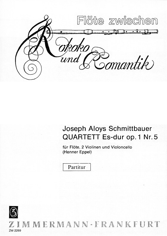 Schmittbauer: Quartet Eb Major Op 1/5 - Score