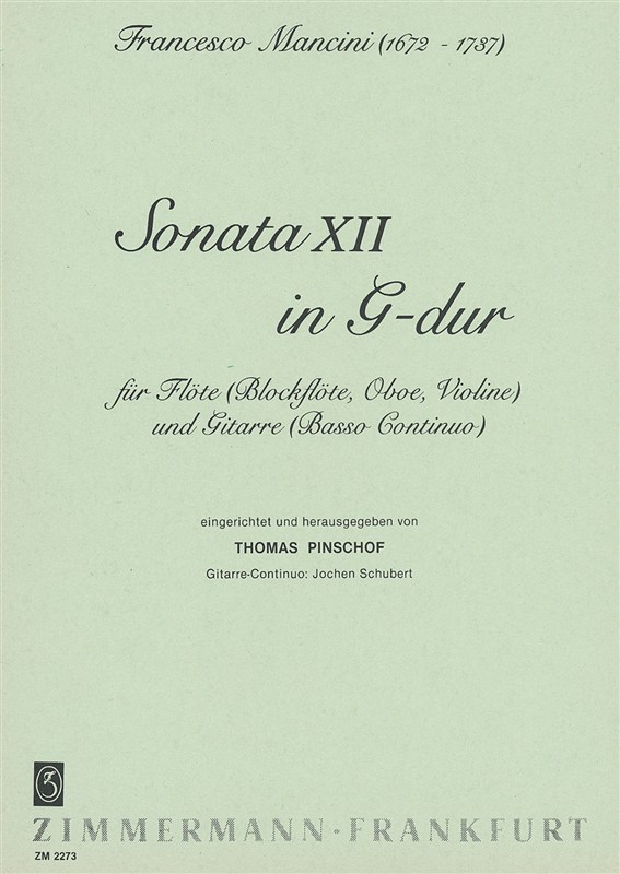 Mancini, F: Sonata Xii G Major