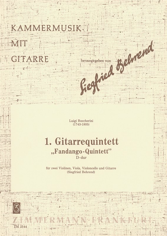 Luigi Boccherini: Guitar Quintet No.1 In D 'Fandango'