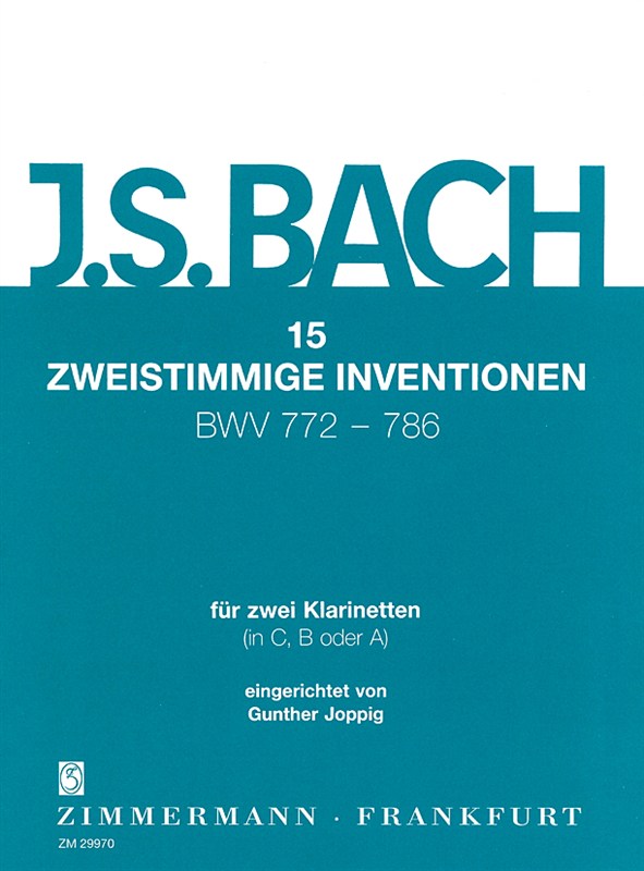 Bach, Js: 15 3-part Inventions Bv 772-786