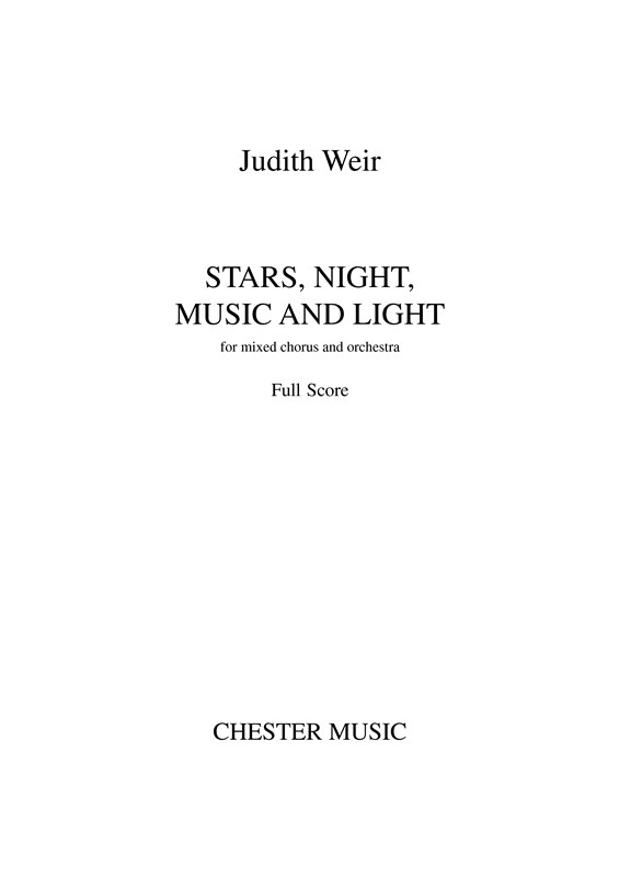 Judith Weir: Stars, Night, Music And Light (A4 Study Score)