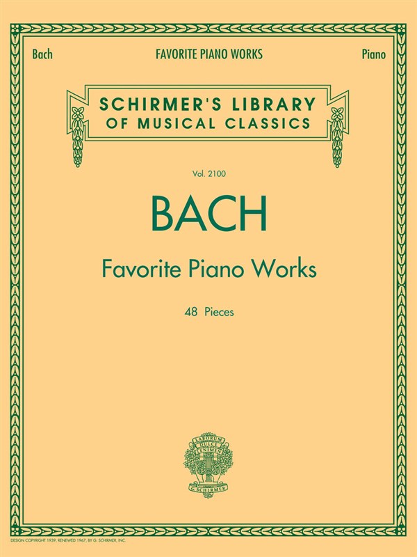 Bach Favorite Piano Works