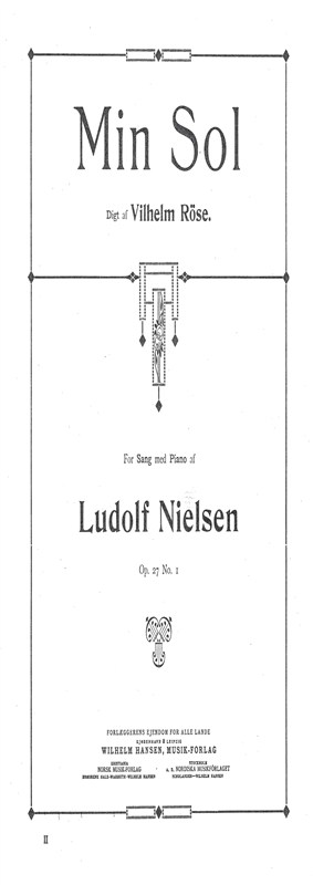 Ludolf Nielsen: Min Sol Op. 27 Nr. 1