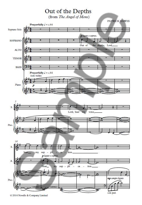 Patrick Hawes: Out Of The Depths (SATB, Piano)