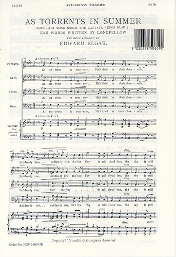 Edward Elgar: As Torrents In Summer (SATB)