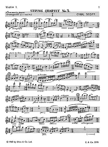 Scott: String Quartet No.3 (Score)