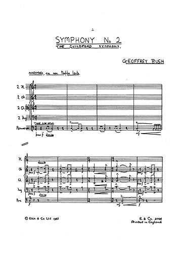 Geoffrey Bush: Symphony No.2 (Score)