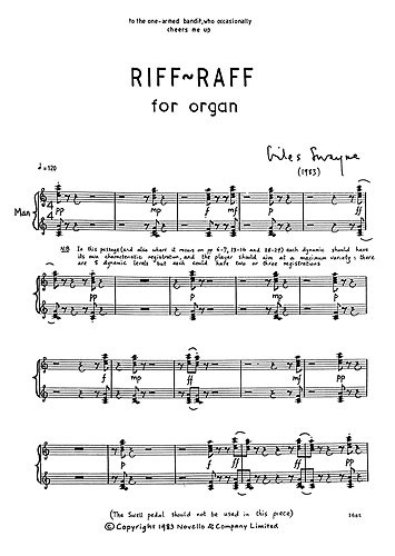 Giles Swayne: Riff-Raff for Organ