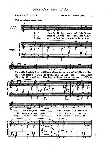 Herbert Howells: O Holy City (Sancta Civitas)