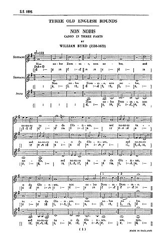 William Byrd/Samuel Webbe: Three Old English Rounds