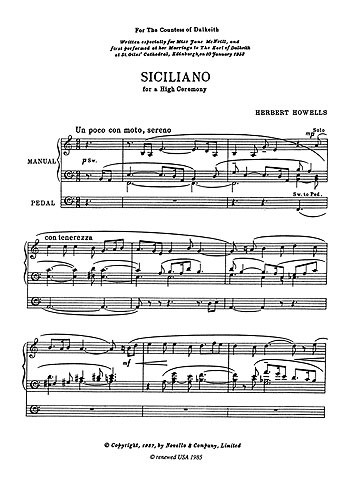 Herbert Howells: Siciliano For A High Ceremony (Organ)