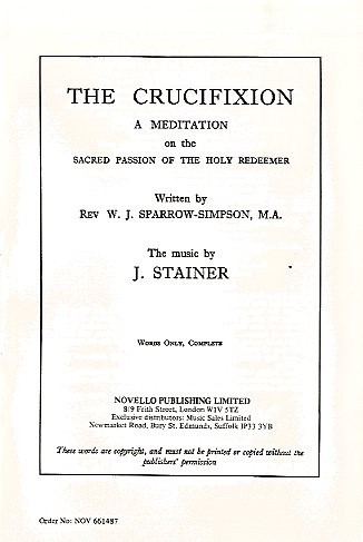 John Stainer: Crucifixion (Words: Set Of 50)