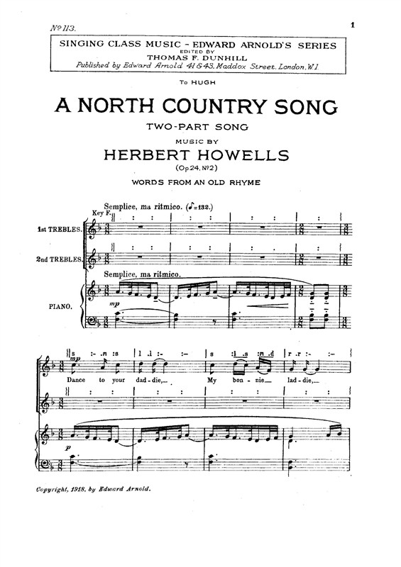 Herbert Howells: A North Country Song