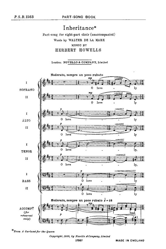 Herbert Howells: Inheritance