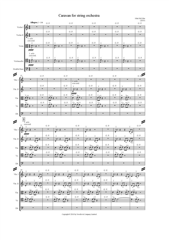 John McCabe: Caravan (Score)