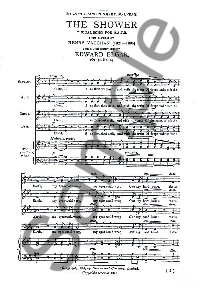 Edward Elgar: The Shower Op.71 No.1 (SATB)