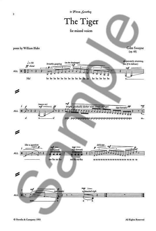 Swayne: The Tiger Op. 68