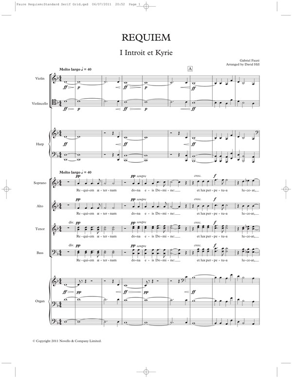 Gabriel Faure: Requiem (SATB/Chamber Group)