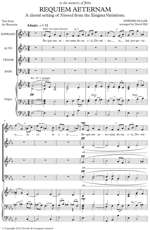 Edward Elgar: Requiem Aeternam (Nimrod) - SATB