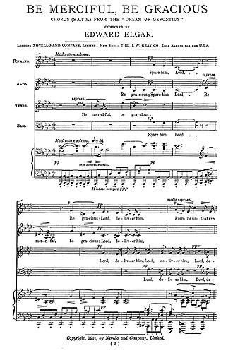 Elgar: Be Merciful, Be Gracious for SATB and Organ or Piano acc.