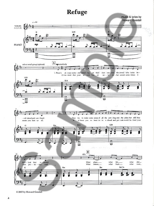 Singbook - Piano Vocal Score