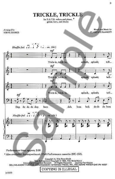 Clarence Bassett: Trickle Trickle SATB