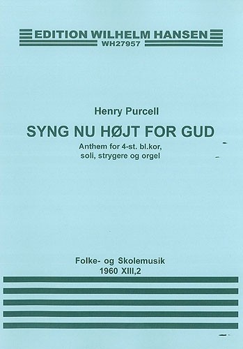 Purcell, H Sing Unto The Lord (Videro) Solo Satb/Satb (E,d) V/S