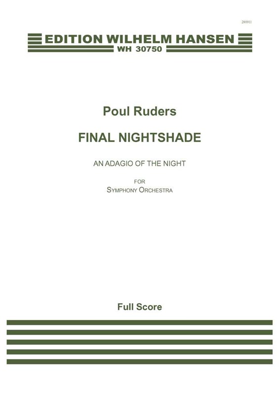 Poul Ruders: Final Nightshade - An Adagio Of The Night (Score)