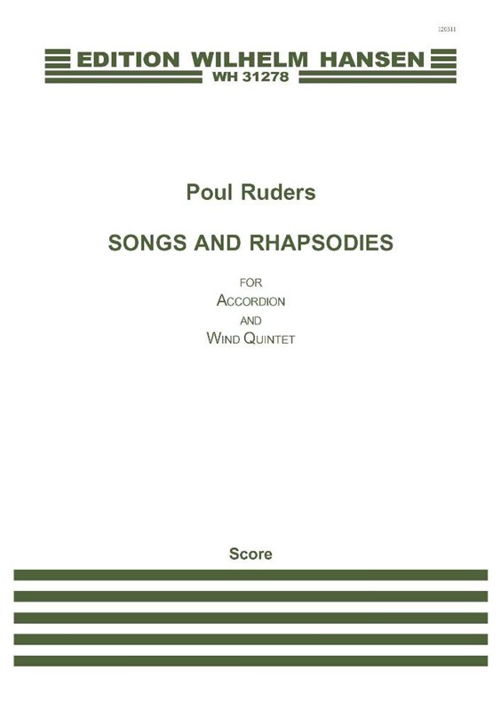 Poul Ruders: Songs and Rhapsodies for Accordion and Wind Quintet (Score)