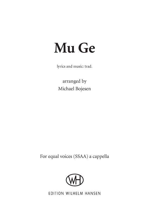 Mu Ge (SSAA)