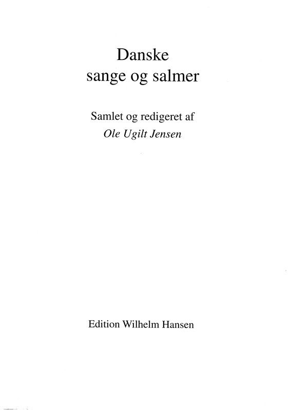 Danske Sange Og Salmer Vce