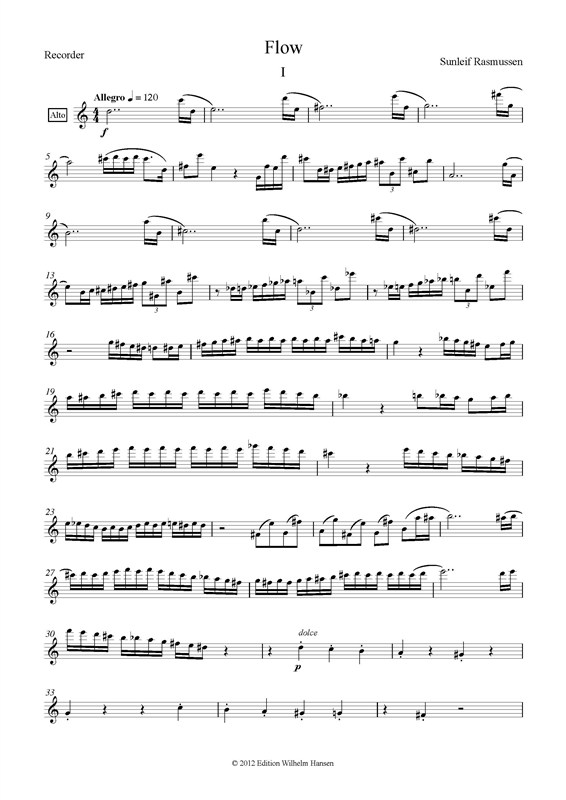 Sunleif Rasmussen: Flow (Score)