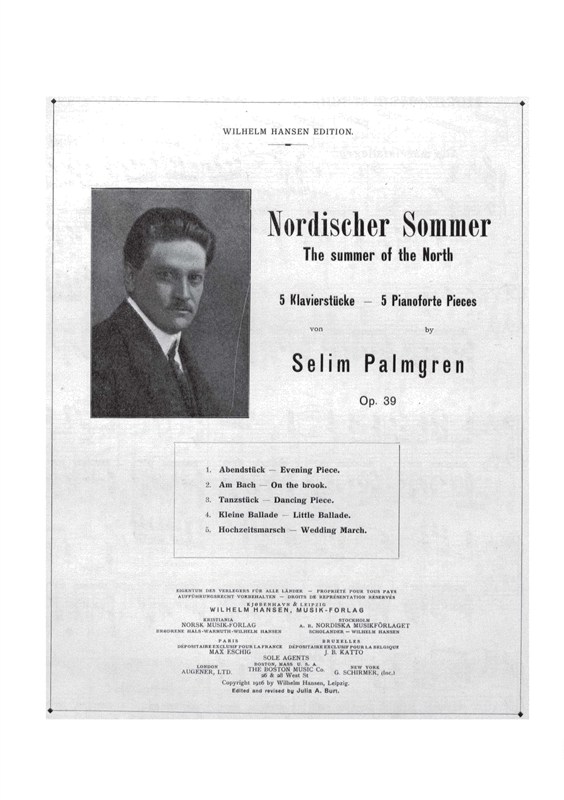 Selim Palmgren: The Summer Of The North Op.39, No.1-5 (piano)