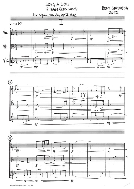 Bent Srensen: Sorg Og Sol (Score)