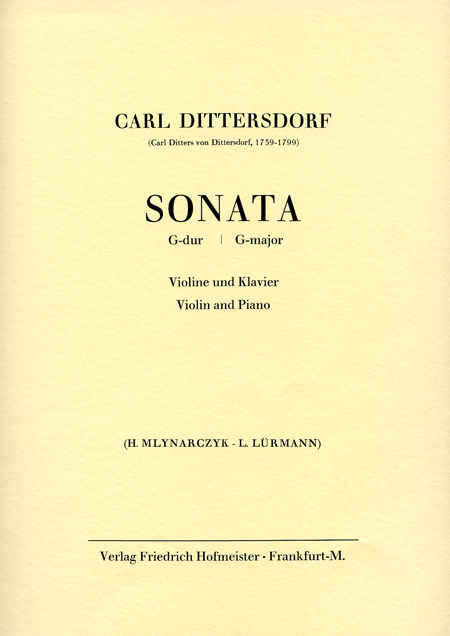 Dittersdorf, C. D. Von: Sonata G Major