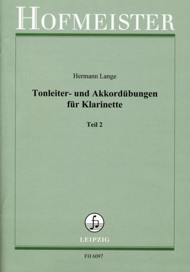 Hermann Lange: Tonleiter- Und Akkordbungen Fr Klarinette Teil 2