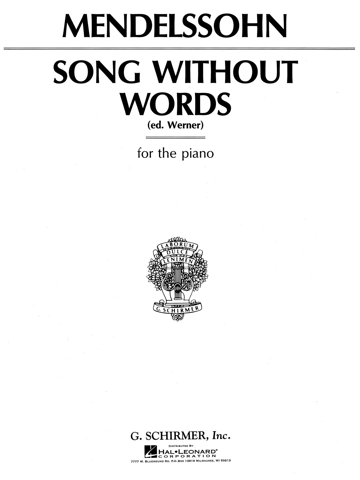 Felix Mendelssohn: Song Without Words