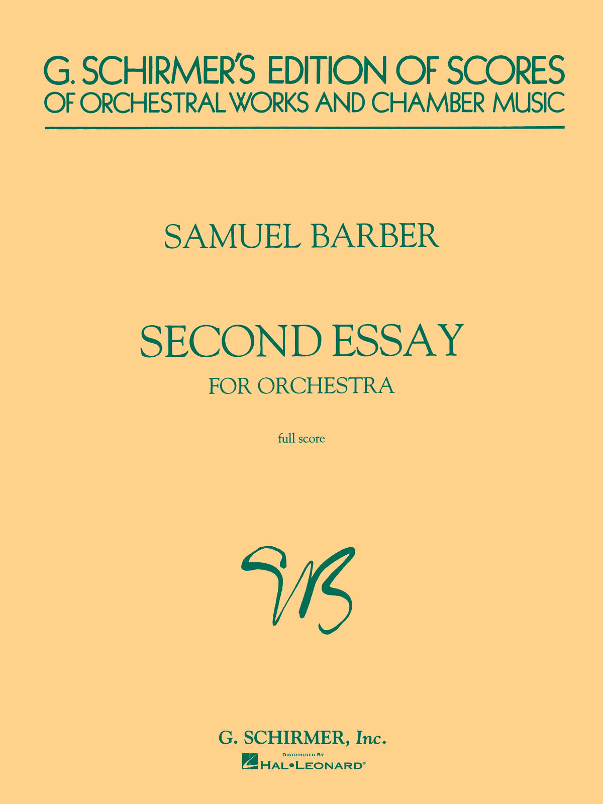 Samuel Barber: Second Essay For Orchestra Op. 17 (Score)