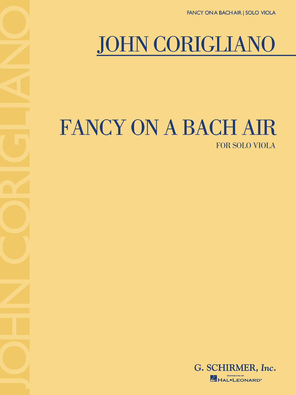 John Corigliano: Fancy On A Bach Air (Viola)